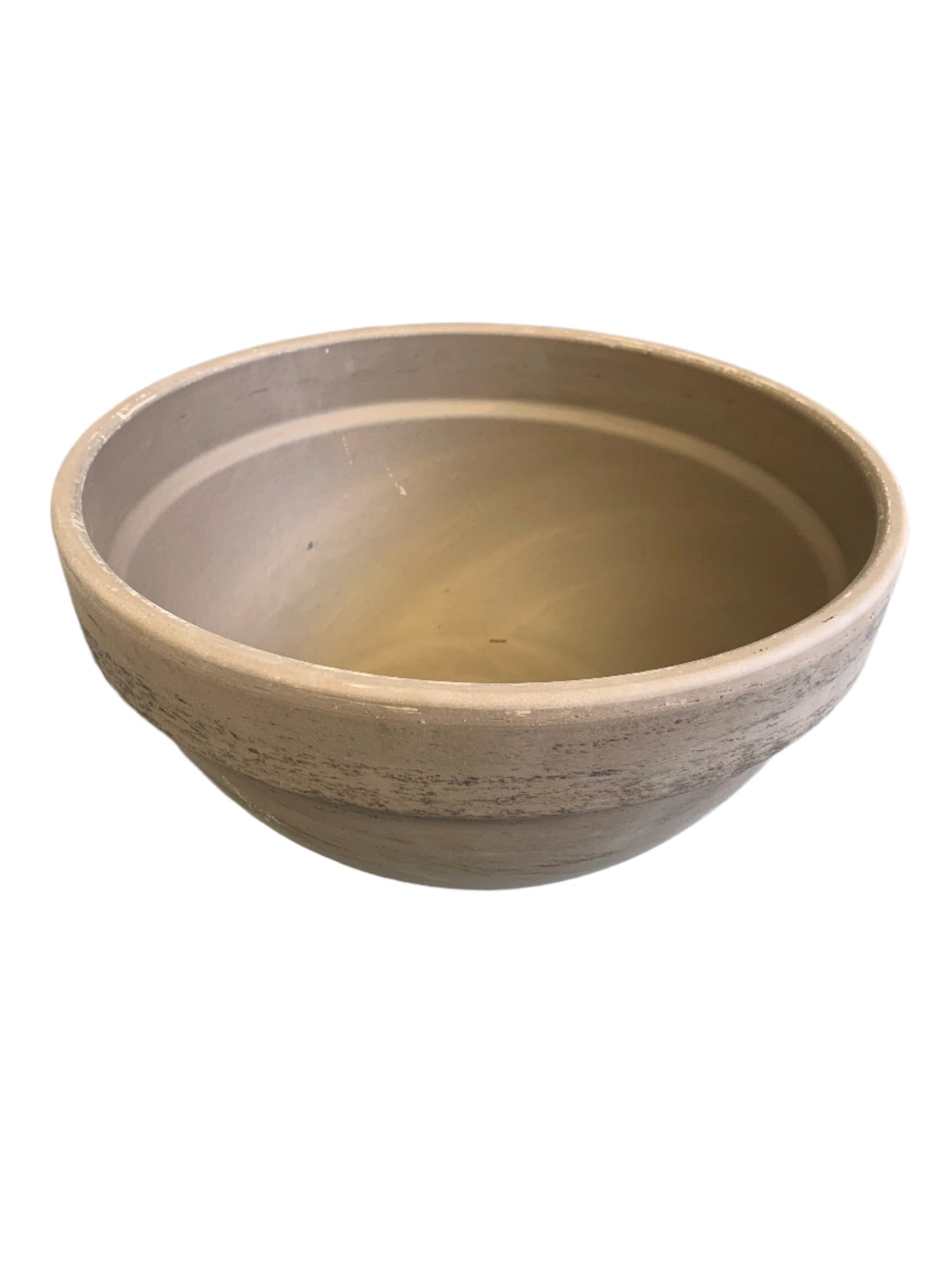 basalt grey ceramic planter bowl 13 inches across 6.5 inches tall