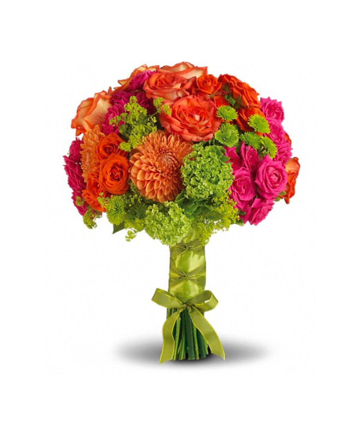 Custom Bridal Bouquet with roses, dahlia and seasonal blooms - North York wedding florist