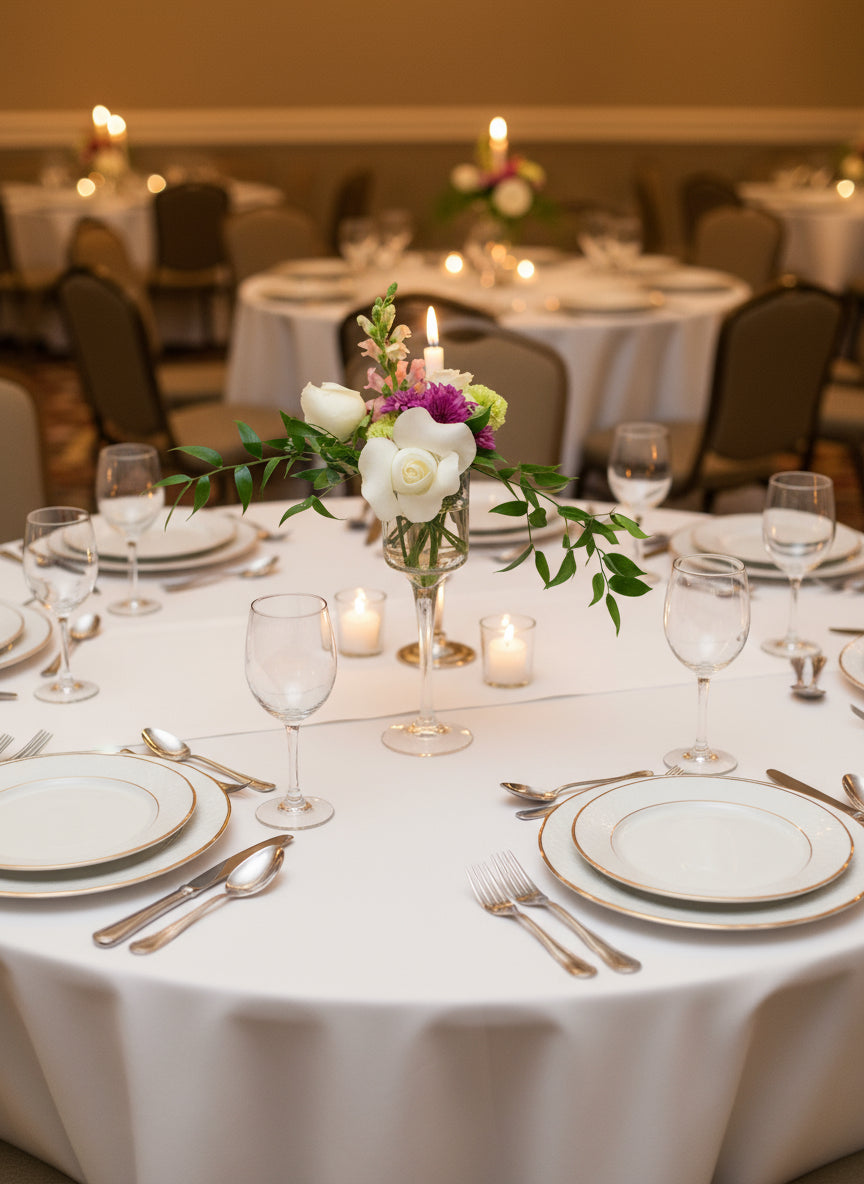 glass cylinder goblet vase arrangement in water