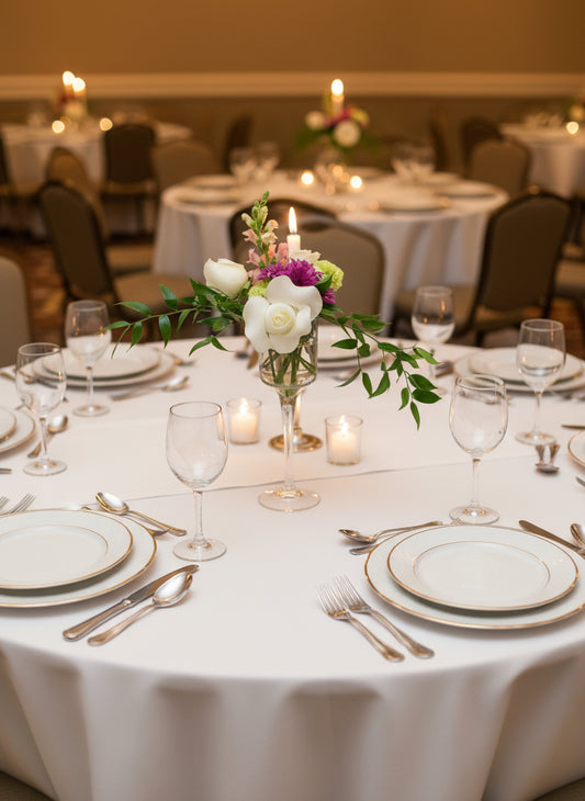 glass cylinder goblet vase arrangement in water