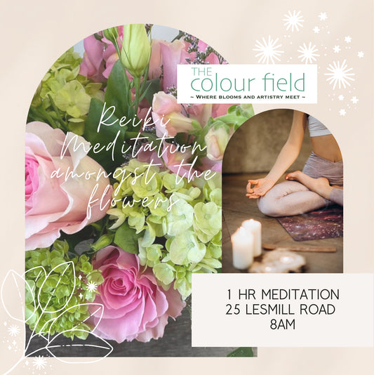 1 Hour Reiki Meditation with Florals - Saturday September 27