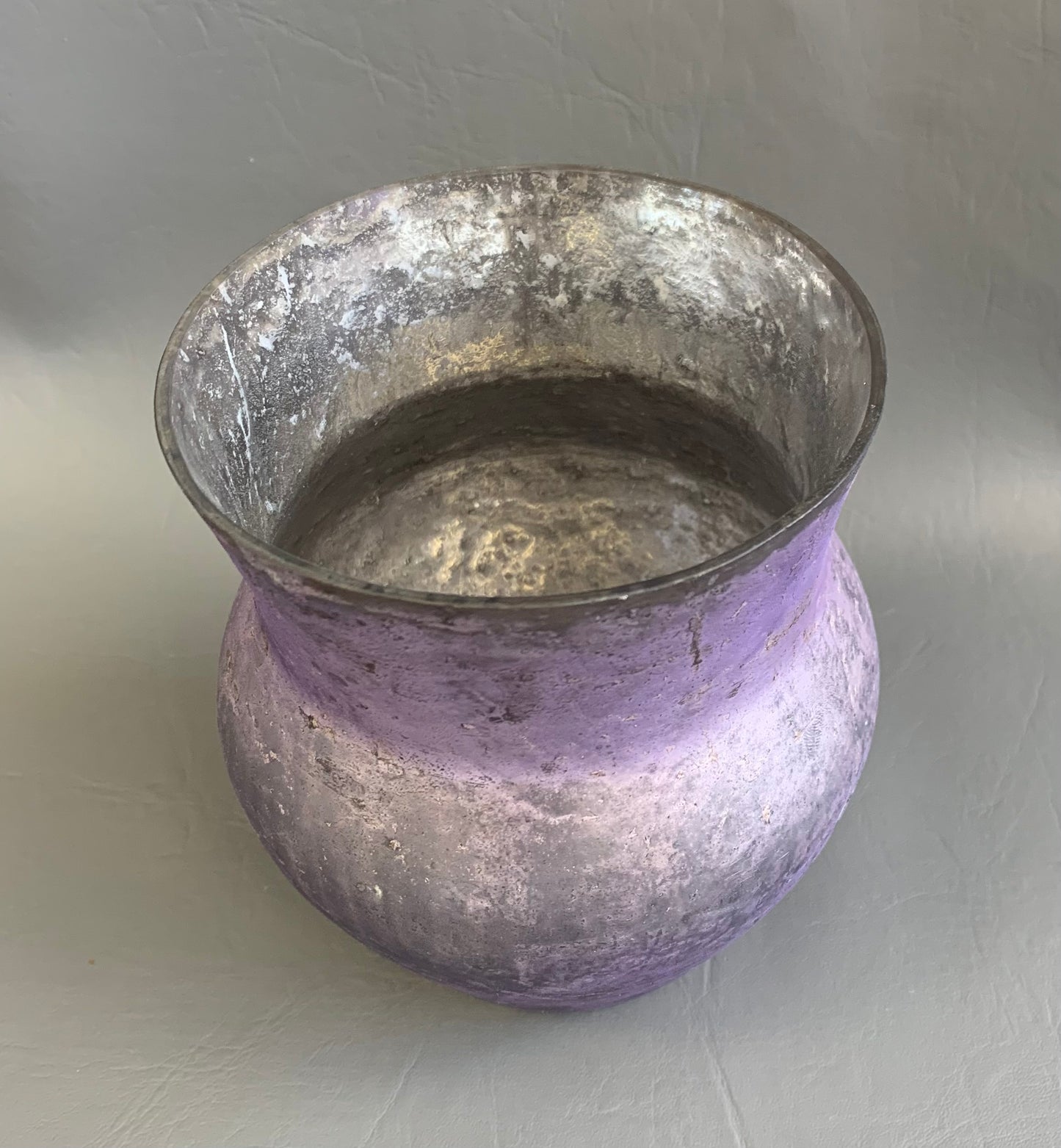 Frosted Purple Glass Vase – 5” tall
