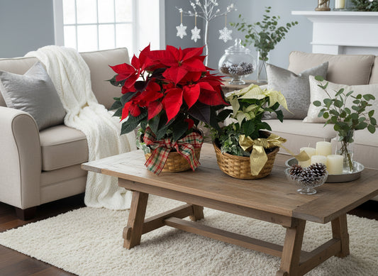 Pointsettia Basket