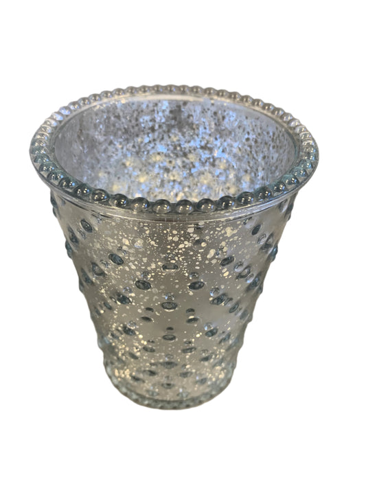 silver sparkle vase 5 inches tall