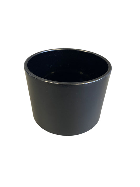 Small ceramic black matte vase 3.5 inches tall