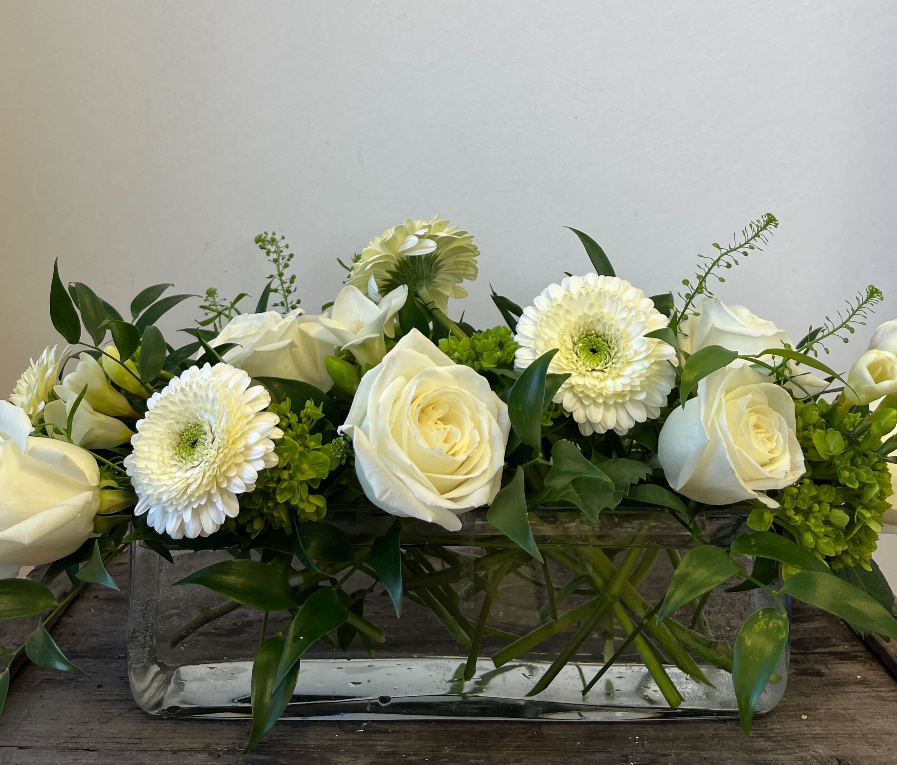 White Rectangular Centrepiece